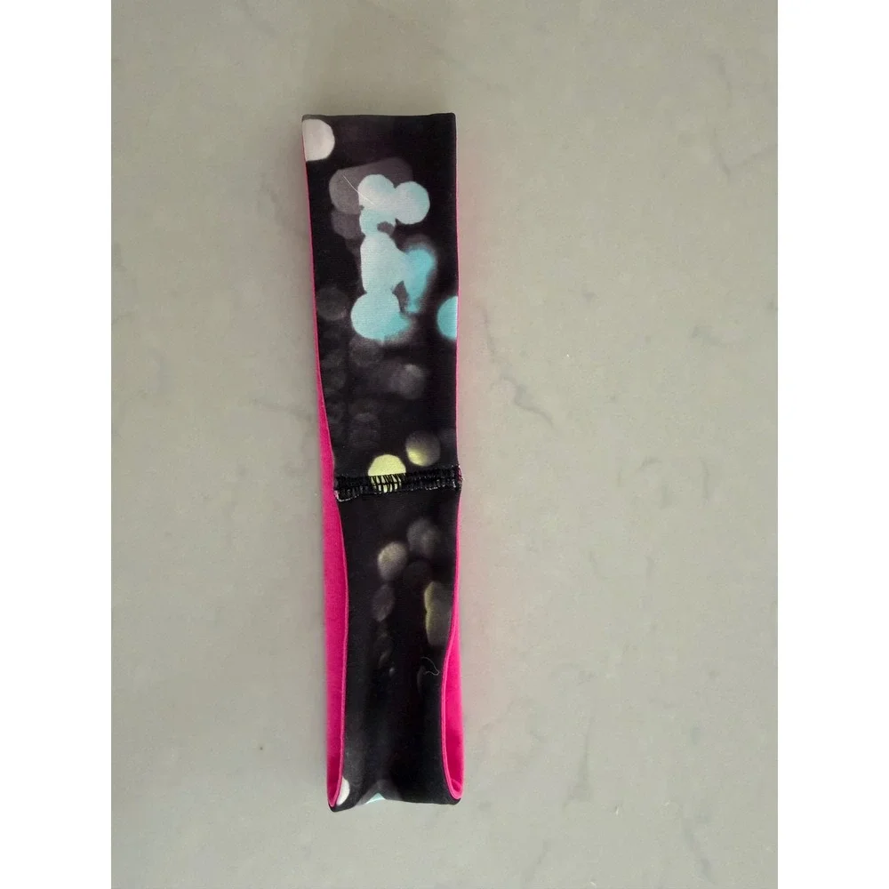 Ivivva Lululemon Reversible Headband Bokeh Light Print Pink Athletic Kids